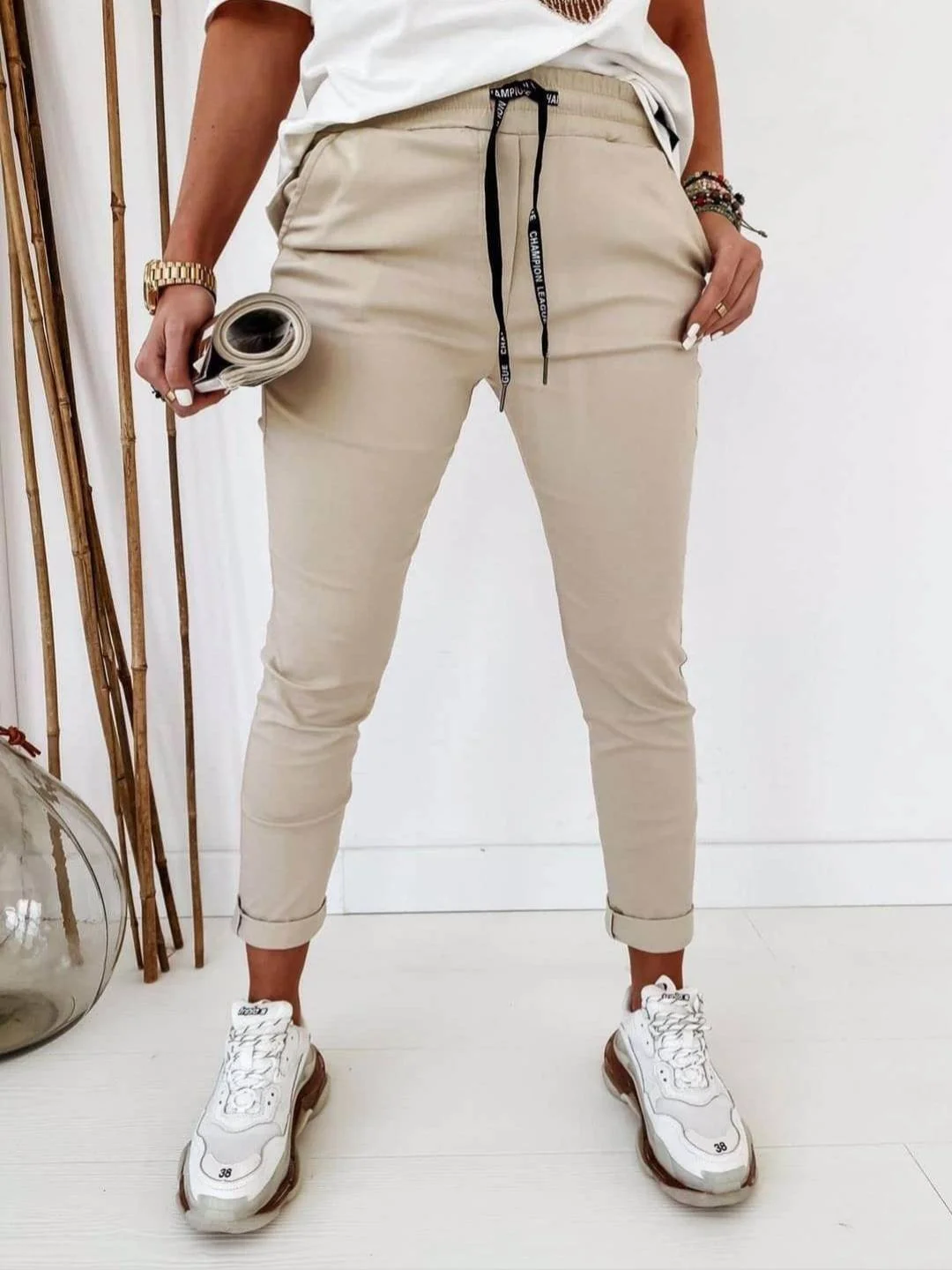 Παντελόνι ελαστικό με λάστιχο & κορδόνι , σύσφιξη - LASY - LO