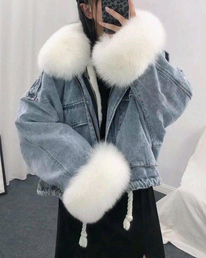 Μπουφάν Τζίν σε στύλ παρκά – AFELIA