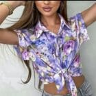 Πουκάμισο Φλοράλ , κοντομάνικο , δροσερό , φρουτώδης , αέρινο - BARISE - AD