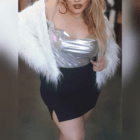 Μπλουζάκι ντραπέ , μεταλιζέ - METALIZE - HO - PLUS SIZE