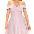 Φόρεμα Κλός , Κοντό , Ανοιχτοί ώμοι - GLITTER SIR - LO