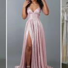 Maxi Φόρεμα , Ανοιχτή πλάτη , V ντεκολτέ , Μεταλλιζέ - LIKAN - LO