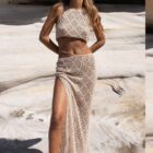 Πλεκτό Σέτ , Παραλία , Τόπ , Φούστα - FALION - AD