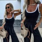 Μπλούζα , Αμάνικη , Δίχρωμη Ρίπ - SENSIL - LO