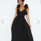 Φόρεμα - V-Neck Backless - Βολάν , Ξώπλατο - LO