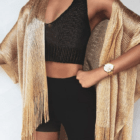 Κιμονό Μεταλλιζέ , Κρόσια - SHYNE - Lurex - AD