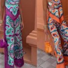 Σετ , Τοπ , Παντελόνα Εμπριμέ , Σατέν - JOSH - LO