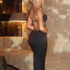 Μιντι Φόρεμα , άνοιγμα πλάτη , σχέδιο κορδόνια - SENSIAL - AD