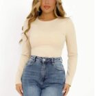 Κορμάκι μακρυμάνικο , μονόχρωμο - THREETN - LO