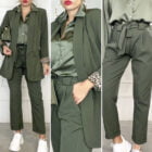 Σετ Σακάκι , Παντελόνι , φόδρα λεοπάρ - MINASE - LO