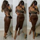 Μακρυμάνικο διάφανο τοπάκι , Animal print & διάφορα χρώματα - BENJIA - LO