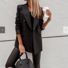 Σακάκι με φόδρα , μανίκια δερματίνη - PANTALKE - LO