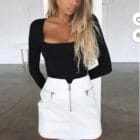 Τοπάκι , τετράγωνη λαιμόκοψη , μακρυμάνικο - ESENSE - LO