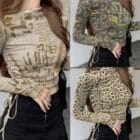 Τοπάκι , μακρυμάνικο , σούρες , χρυσή διακόσμηση - LIGNI - LO