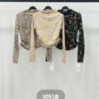 Τοπάκι , μακρυμάνικο , σούρες , χρυσή διακόσμηση - LIGNI - LO