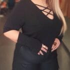 Δερμάτινο παντελόνι PLUS SIZE - SILONAM - LO