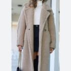 Παλτό τύπου teddy bear , γιακάς , τσέπες - SEINML - LO