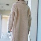 Παλτό τύπου teddy bear , γιακάς , τσέπες - SEINML - LO