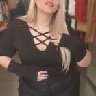 Μπλούζα V ντεκολτέ , σχέδιο cut out αγκώνες PLUS SIZE - SETISITO - HO