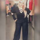 Δερμάτινο παντελόνι PLUS SIZE - SILONAM - LO