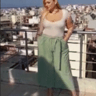 Κροπ Παντελόνα PLUS SIZE με λάστιχο στη μέση, κορδόνι και τσέπες - ELESERE - HO