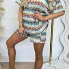 Σέτ μπλούζα , σόρτς εμπριμέ Λούρεξ - SUNSER - AD