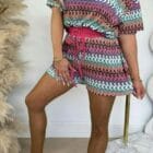 Σέτ μπλούζα , σόρτς εμπριμέ Λούρεξ - SUNSER - AD