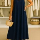 Φόρεμα , λεπτές τιράντες , ασημένιες χάντρες - KESANI - AD