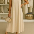 Φόρεμα , λεπτές τιράντες , ασημένιες χάντρες - KESANI - AD