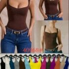 Μπλουζάκι , φαρδιά τιράντα , ελαστικό , λαιμοκοψη SQUARE - KARIER - LO