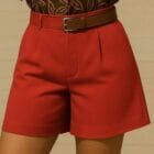 Σορτσάκι , μισή ζώνη , πιέτες - MARYLIN - AD