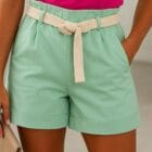 Σόρτς ψηλόμεσο , τσέπες , ζώνη - ANTONELA - AD