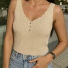 Τοπάκι με στράς , CROP , ριπ , ανάγλυφη υφή , V ντεκολτέ - ZENISI - AD