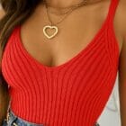 Τοπάκι , CROP , ριπ , ανάγλυφη υφή , V ντεκολτέ - ZENIS - AD