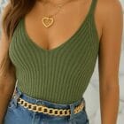 Τοπάκι , CROP , ριπ , ανάγλυφη υφή , V ντεκολτέ - ZENIS - AD