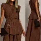 Πλισέ Σετ , βάτες ζώνη με χάντρες , ελαστικό - KARIER - LO