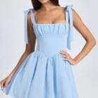 Φόρεμα ρομαντικό , κλός , λαιμόκοψη square , σούρες , χοντρές τιράντες - ZESE - LO