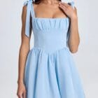 Φόρεμα ρομαντικό , κλός , λαιμόκοψη square , σούρες , χοντρές τιράντες - ZESE - LO