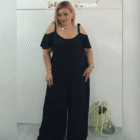 Ολόσωμη φόρμα , plus size , τιράντα , βολάν - SELECTA - HO