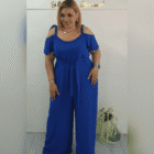 Ολόσωμη φόρμα , plus size , τιράντα , βολάν - SELECTA - HO