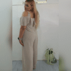 Ολόσωμη φόρμα , plus size , τιράντα , βολάν - SELECTA - HO