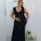 Γιλέκο , ασημένια κουμπιά - PLUS SIZE - GENISA - HO