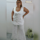 Γιλέκο , ασημένια κουμπιά - PLUS SIZE - GENISA - HO