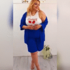 Σετ , βερμούδα , Κιμονό - PLUS SIZE - ENISTE - HO