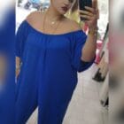 Κομψή και αέρινη ολόσωμη φόρμα , τσέπες - PLUS SIZE - SELINA - HO