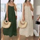 Φόρεμα , λεπτές τιράντες , χάντρες - ESMERALDA - LO