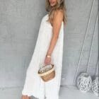 Φόρεμα , λεπτές τιράντες , χάντρες - ESMERALDA - LO