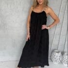 Φόρεμα , λεπτές τιράντες , χάντρες - ESMERALDA - LO