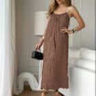 Φόρεμα , λεπτές τιράντες , χάντρες - ESMERALDA - LO