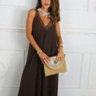 Ολόσωμη φόρμα , δαντελένιες τιράντες , V ντεκολτέ - LISAR - LO